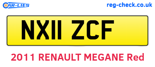 NX11ZCF are the vehicle registration plates.