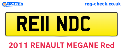 RE11NDC are the vehicle registration plates.