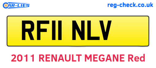 RF11NLV are the vehicle registration plates.
