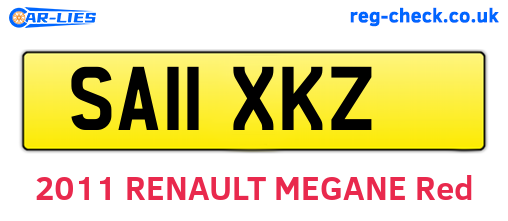SA11XKZ are the vehicle registration plates.