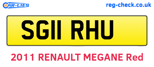 SG11RHU are the vehicle registration plates.
