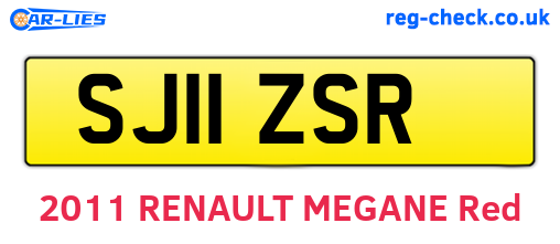 SJ11ZSR are the vehicle registration plates.