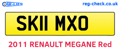 SK11MXO are the vehicle registration plates.