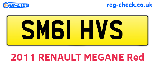SM61HVS are the vehicle registration plates.