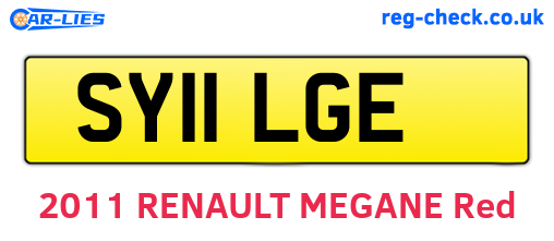 SY11LGE are the vehicle registration plates.