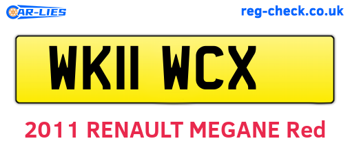 WK11WCX are the vehicle registration plates.