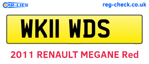 WK11WDS are the vehicle registration plates.