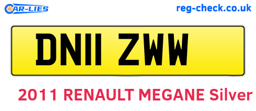 DN11ZWW are the vehicle registration plates.