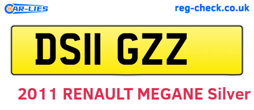 DS11GZZ are the vehicle registration plates.