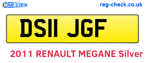 DS11JGF are the vehicle registration plates.