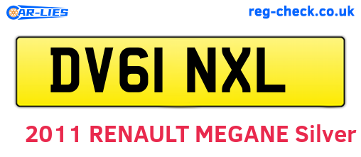 DV61NXL are the vehicle registration plates.