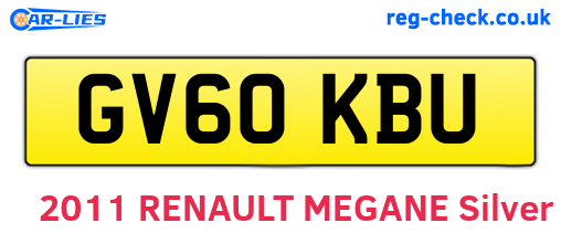 GV60KBU are the vehicle registration plates.