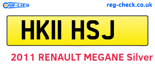 HK11HSJ are the vehicle registration plates.