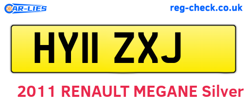 HY11ZXJ are the vehicle registration plates.