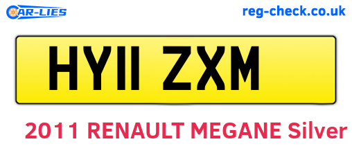 HY11ZXM are the vehicle registration plates.