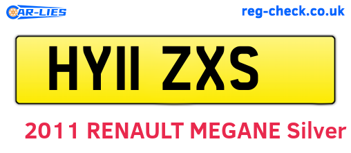 HY11ZXS are the vehicle registration plates.