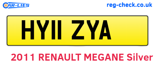 HY11ZYA are the vehicle registration plates.