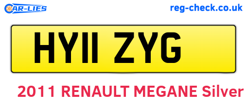HY11ZYG are the vehicle registration plates.