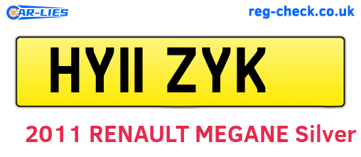 HY11ZYK are the vehicle registration plates.