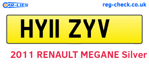 HY11ZYV are the vehicle registration plates.
