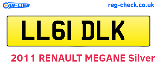 LL61DLK are the vehicle registration plates.