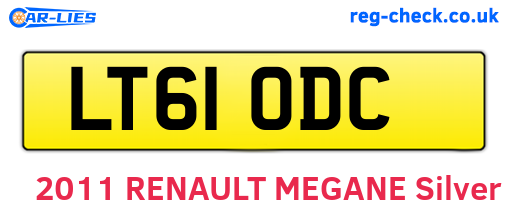 LT61ODC are the vehicle registration plates.