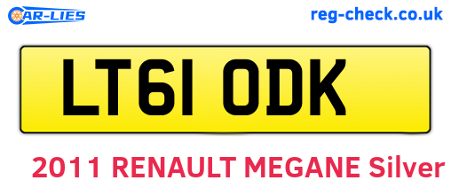 LT61ODK are the vehicle registration plates.