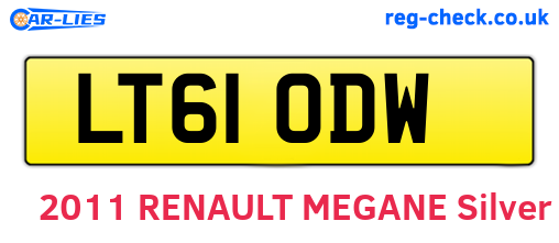 LT61ODW are the vehicle registration plates.