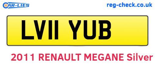 LV11YUB are the vehicle registration plates.