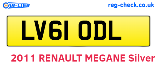 LV61ODL are the vehicle registration plates.