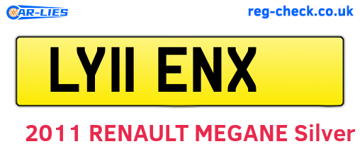 LY11ENX are the vehicle registration plates.