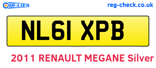 NL61XPB are the vehicle registration plates.