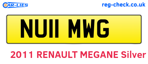 NU11MWG are the vehicle registration plates.