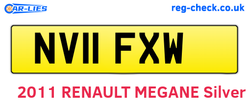 NV11FXW are the vehicle registration plates.