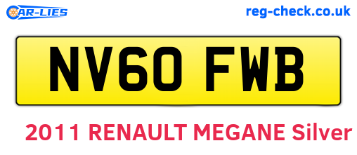 NV60FWB are the vehicle registration plates.