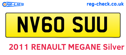 NV60SUU are the vehicle registration plates.