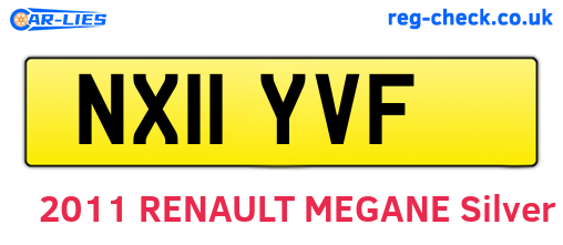 NX11YVF are the vehicle registration plates.