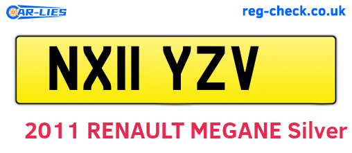 NX11YZV are the vehicle registration plates.