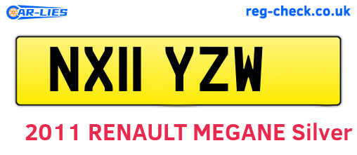 NX11YZW are the vehicle registration plates.