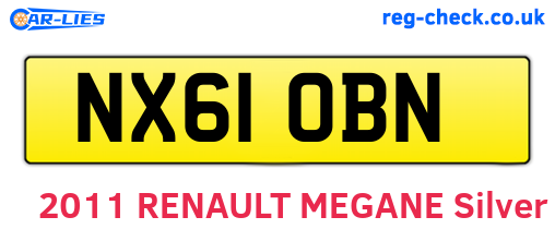 NX61OBN are the vehicle registration plates.