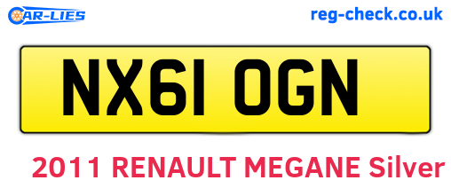 NX61OGN are the vehicle registration plates.