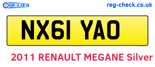 NX61YAO are the vehicle registration plates.