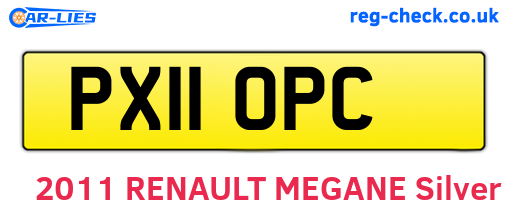 PX11OPC are the vehicle registration plates.