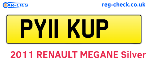 PY11KUP are the vehicle registration plates.