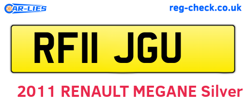 RF11JGU are the vehicle registration plates.