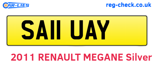 SA11UAY are the vehicle registration plates.