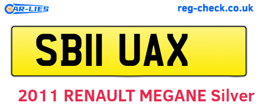 SB11UAX are the vehicle registration plates.