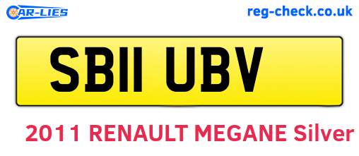 SB11UBV are the vehicle registration plates.
