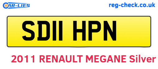 SD11HPN are the vehicle registration plates.