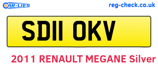 SD11OKV are the vehicle registration plates.
